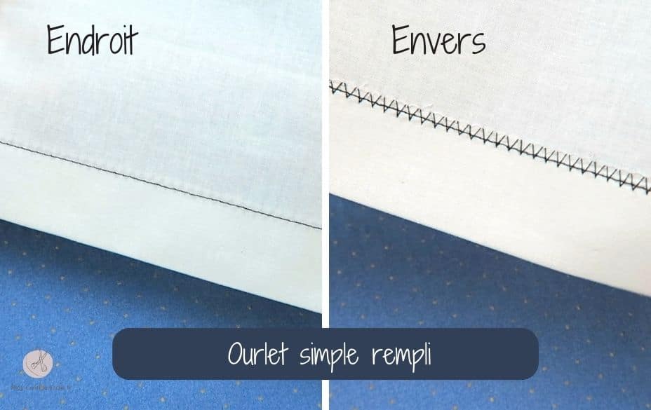 Ourlet simple rempli