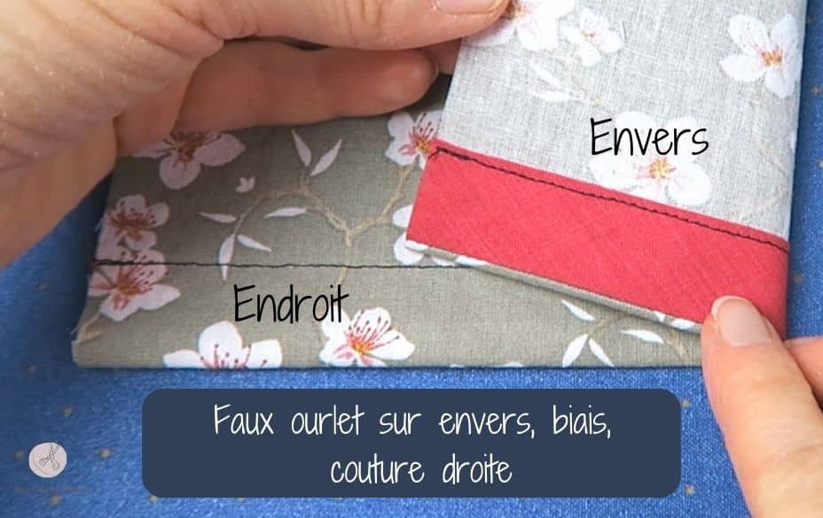 Faux ourlet sur envers