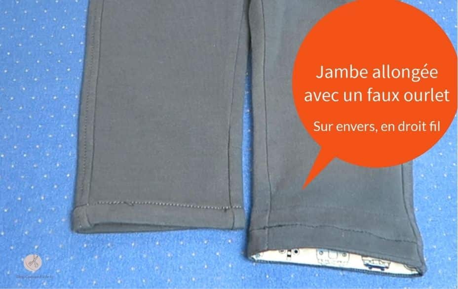 Pantalon jambe allongée