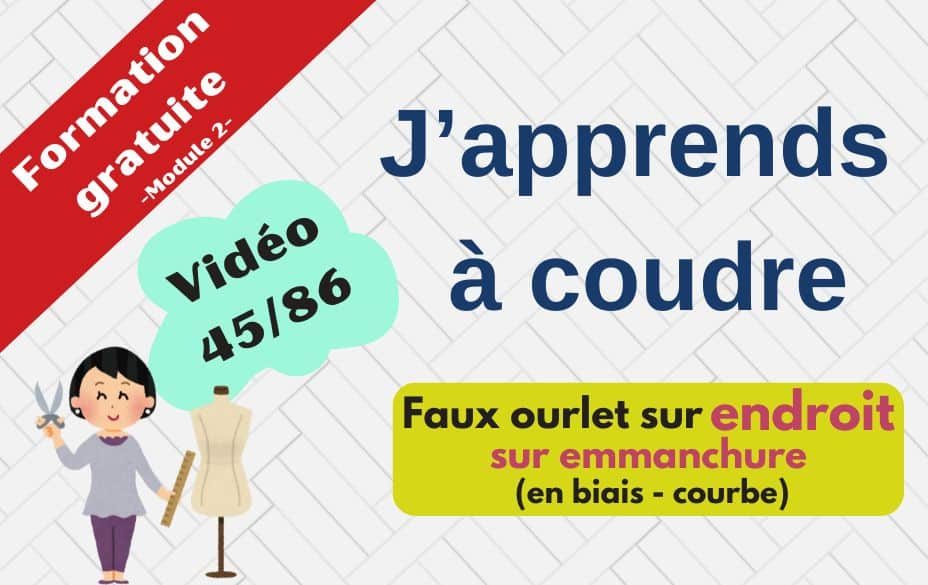 Tuto faux ourlet sur endroit sur emmanchure